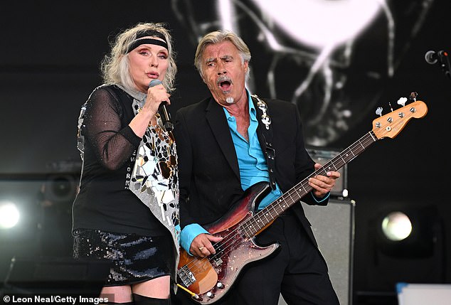 The hard rock concert was forced to cancel its upcoming tour just a month before it was scheduled to begin. Pictured: Blondie's Debbie Harry and Glen Matlock, who were part of the line-up