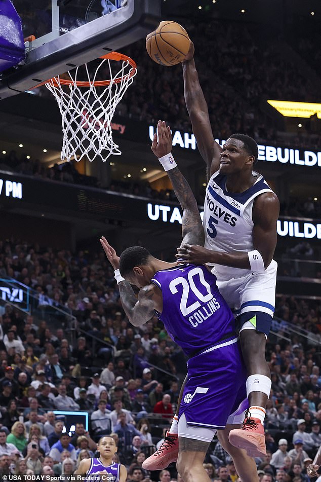 Edwards' dunk on Collins sparked incredible buzz on social media as soon as it fell