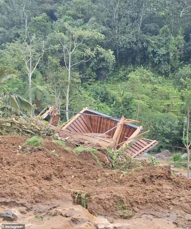An Australian woman is among two tourists killed on the Indonesian holiday island of Bali after heavy rain triggered a landslide that swept away their villa.
