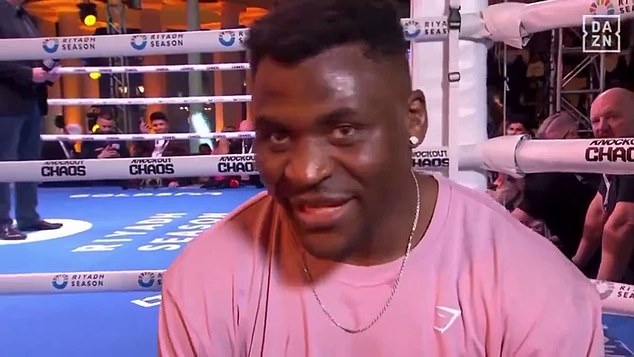 Francis Ngannou appeared to flirt with a report after his outdoor training on Tuesday.