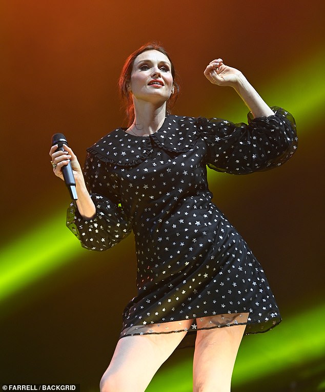 Sophie Ellis-Bextor (pictured during a show last year) had an awkward moment when she dedicated her song Murder on the Dancefloor to the victims of the 2015 Paris attacks during her concert at the Bataclan.