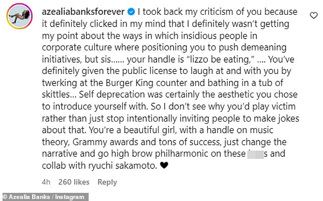Azealia Banks slams Lizzo after star announced shes quitting music