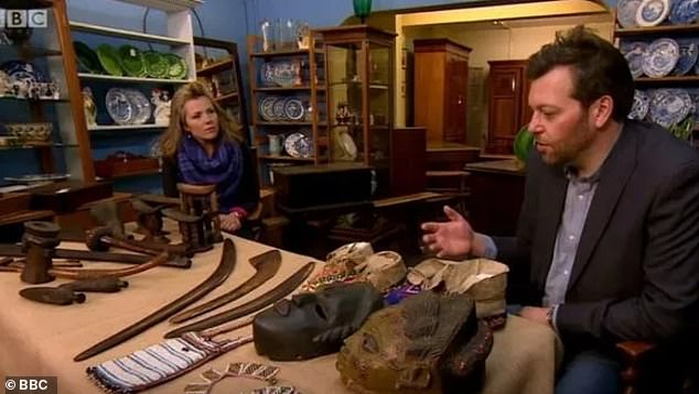 Bargain Hunt presenter Christina Trevanion struggled to hide her shock after learning an antique mask could be worth millions of pounds.