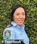 Beau Lamarre-Condon allegedly drove the van to Newcastle, 165km north of Sydney, arriving around 8.30pm at the home of his police officer friend Renee Fortuna (pictured), where he allegedly borrowed a hose to clean the vehicle.