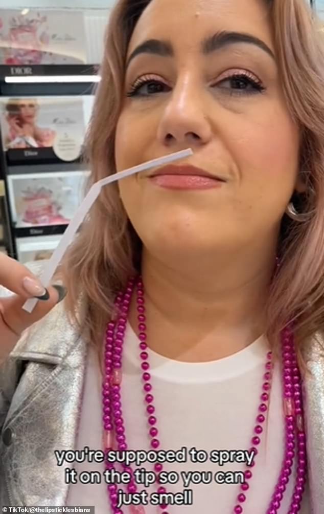 Content creator Alexis Androulakis revealed how to properly use these scent testers at Sephora, explaining that you should always spray on the skinny side of the paper.