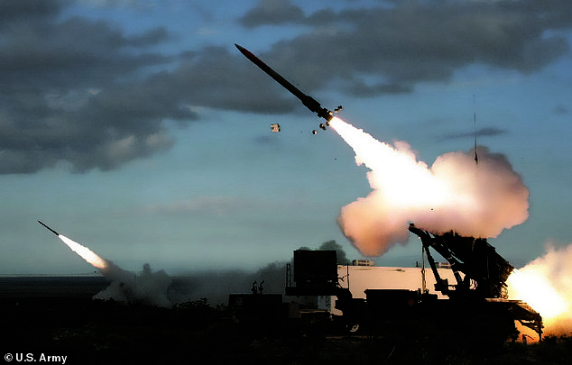 The Army fires a Patriot missile in a recent test.  By April 2022, US stocks of Javelin anti-tank missiles and Stinger anti-aircraft missiles had been depleted by a third, leaving the Pentagon scrambling to replenish them.