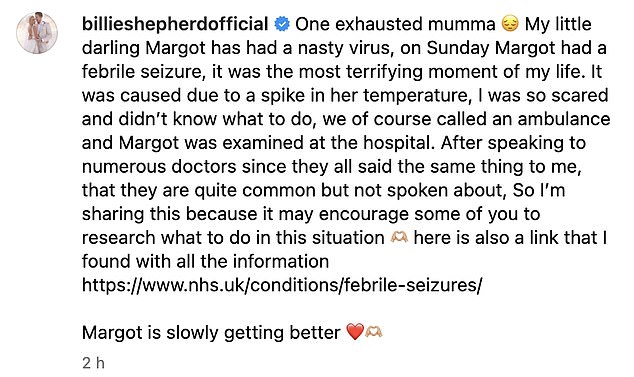A febrile seizure can sometimes happen when a child has a high temperature.  It's usually not serious, but it's important to get medical attention if your child has a seizure