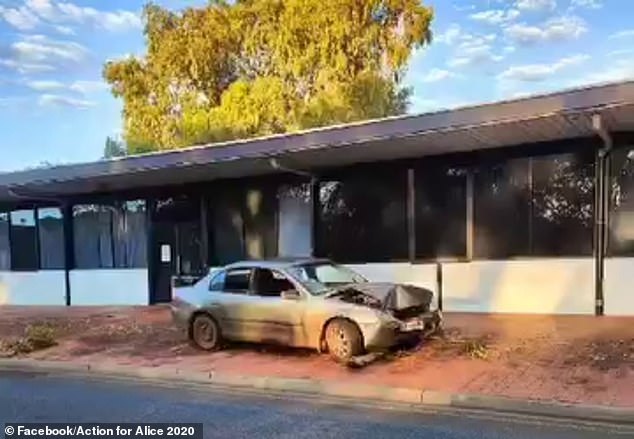 Car thefts leading to accidents are common on the inner city streets of Alice Springs.