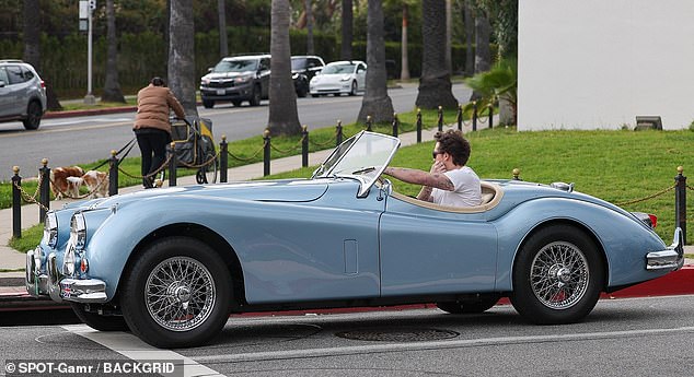 The 25-year-old son of former soccer player David Beckham and Spice Girl Victoria tours the Californian city in the restored and modified electric Lunaz