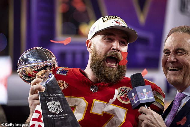 Bruce Springsteen channeled his inner Travis Kelce (pictured) before his Las Vegas concert