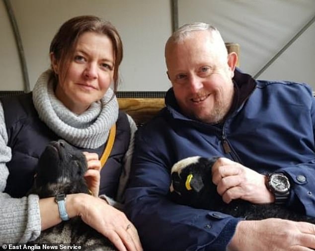 Bus driver Mark Newman with his former girlfriend Tracey Biles, who left him to start a new life with EuroMillions winner Adrian Bayford