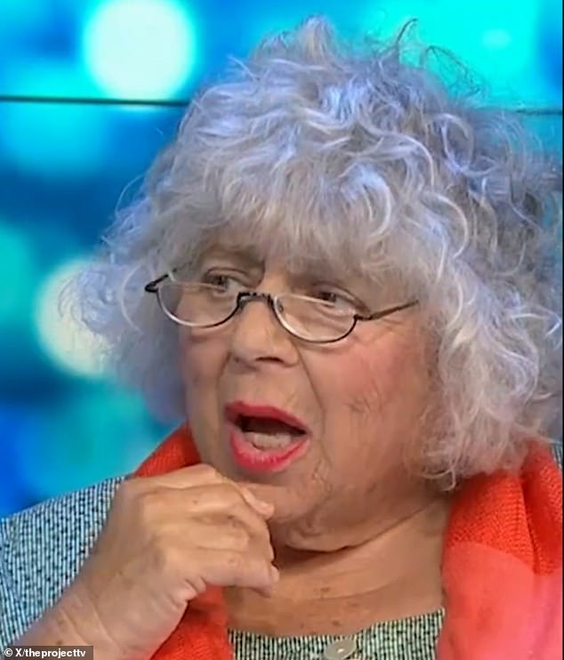 Project host Waleed Aly found himself momentarily at a loss for words during Thursday's episode, thanks to a series of cheeky questions from Miriam Margolyes (pictured).