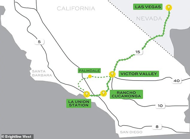 Brightline is building the 'Brightline' California to Nevada bullet train, which could be operational in 2026 and will be able to transport passengers from Los Angeles to Las Vegas in just two hours