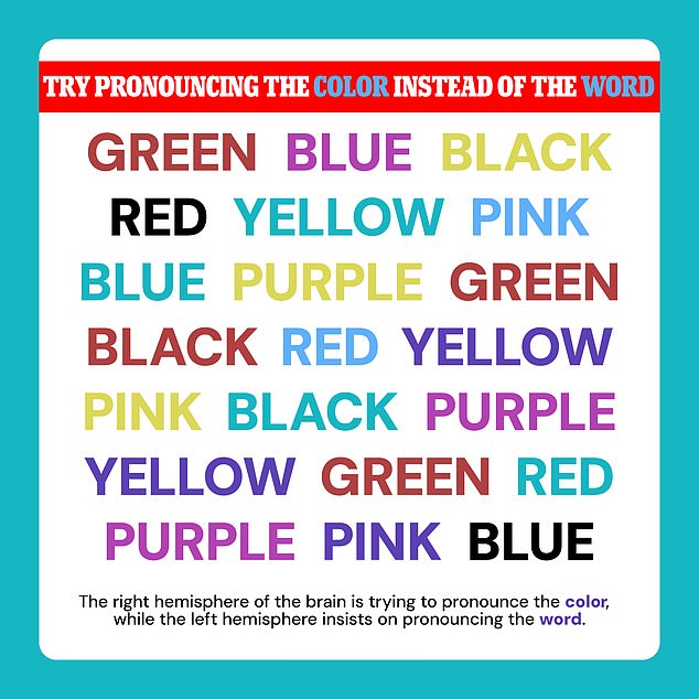 A new riddle that challenges you to pronounce the color and not the word reveals how good your mental coordination is