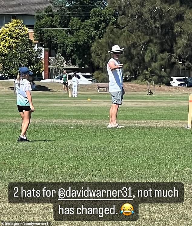 Candice Warner gave a glimpse into her husband David's life after retirement as she shared sweet videos of him refereeing their daughter's cricket match.