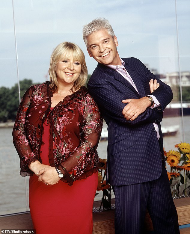 The presenter became a household name presenting the ITV daytime show alongside Philip from 1999 to 2009, when she was replaced by Holly Willoughby, 43 (pictured in 2005).