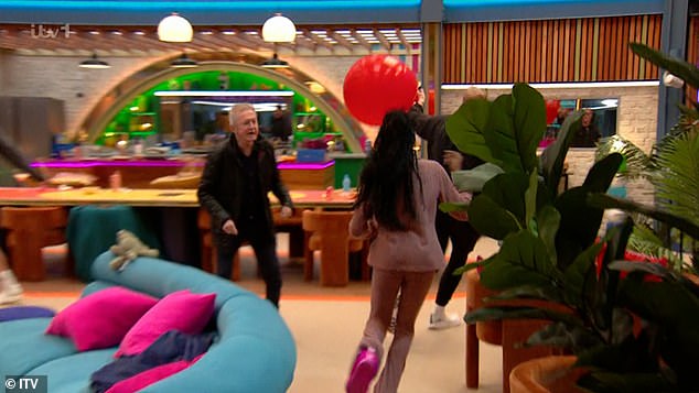 The housemates were divided into two teams to compete in Pops Off, where they had to try and pop the opposing team's balloons.