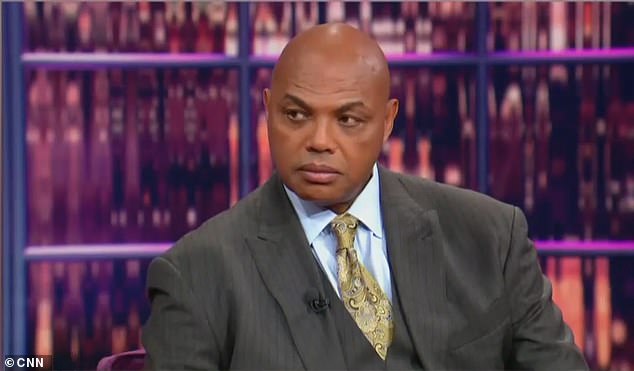 Barkley sat down with Gayle King on Wednesday night's edition of King Charles on CNN and discussed Saturday's controversial comments in which he said he would 'punch' any black person he saw wearing MAGA gear.