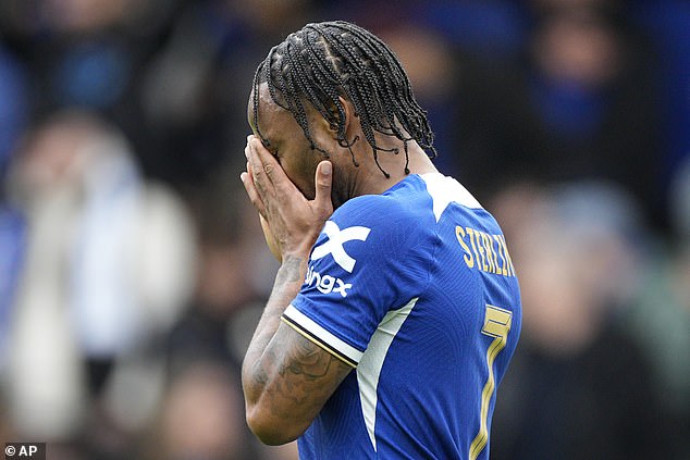 Raheem Sterling missed a terrible penalty in the first half when Chelsea led 1-0 in the match.