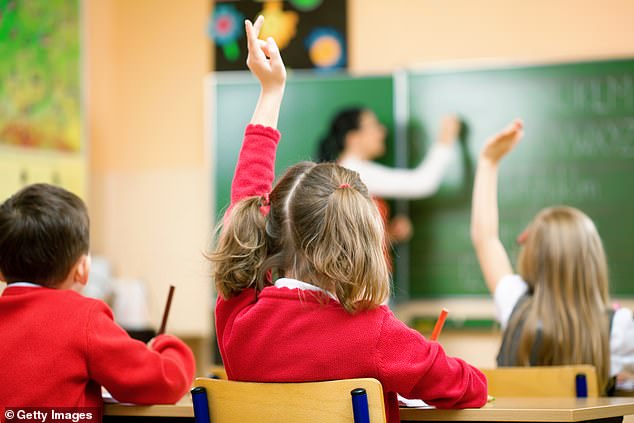 School children in a classroom.  Children are turning to pornography and social media to learn about sexual health as schools fail to provide adequate sex education, MPs have warned (file image)