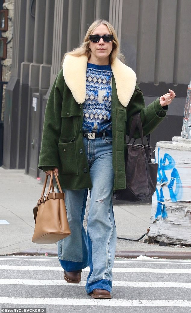 Actress Chloë Sevigny was seen frolicking through the streets of Manhattan while showing off her unique style on Wednesday.