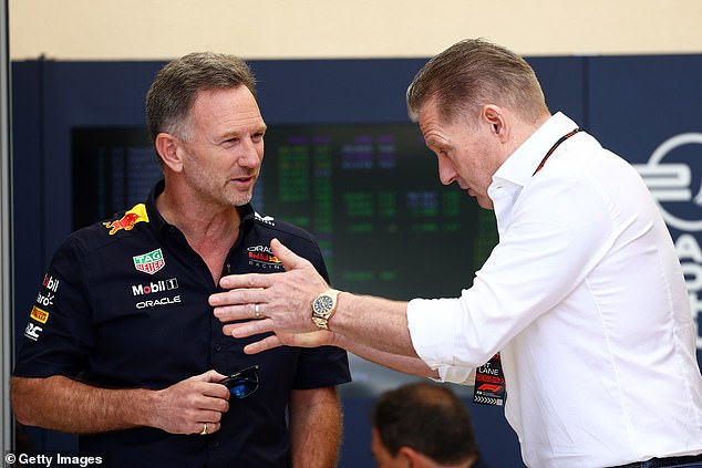 Verstappen (right) will not attend the Saudi Arabia Grand Prix due to his comments about Horner