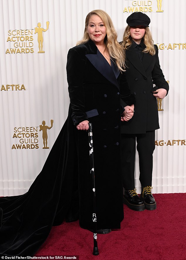 Christina pictured with her teenage daughter Sadie at the 29th SAG Awards in February 2023