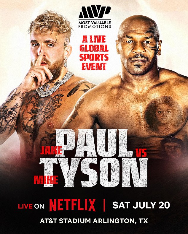 Paul will fight boxing legend Tyson at AT&T Stadium in Dallas later this year on Netflix.