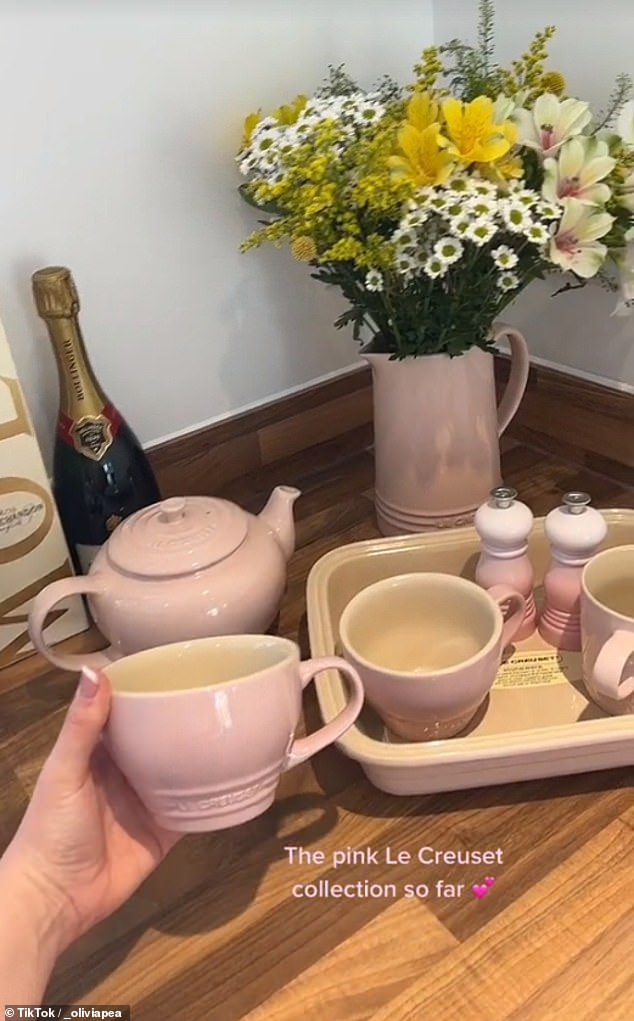 Le Creuset is Gen Z's latest obsession - as TikTokers took to social media to show off their collections (pictured)