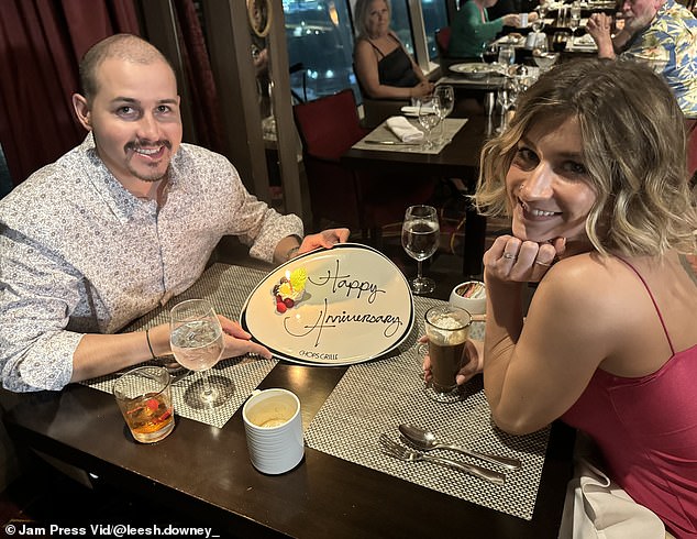 Alisha and Nate Downey, both 31, decided to book a Royal Caribbean cruise to celebrate their fifth wedding anniversary after hearing rave reviews from friends and family.