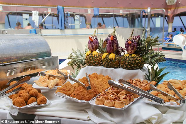 Most of the time, the buffet is the most popular option on board when it comes to dinner, as it is often included in most package deals (stock image)