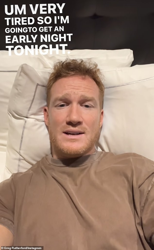 Greg Rutherford has said his fiancee was wrong when she said he was 'recovering' in her latest update and he insisted he was 'very sore' and 'very tired' and undergoing further tests