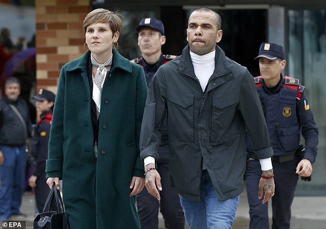 Alves was released from prison after appealing a four-and-a-half-year jail sentence after being found guilty of rape last month.