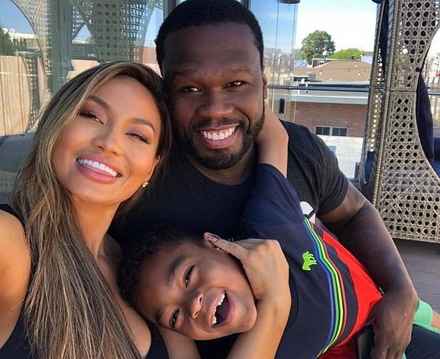 Daphne Joy previously claimed that her ex 50 Cent had 'kicked' her in an alleged domestic violence incident in 2013;  In the photo of her with her son Sire.