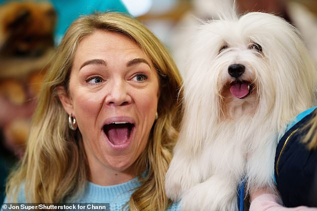 Channel 4 presenter Sophie Morgan struck the same pose as an adorable Bichon today