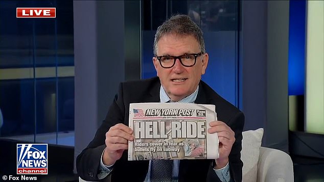 After launching his bid, the former banker appeared on Fox News holding up a copy of the New York Post headlined 'Hell Ride'