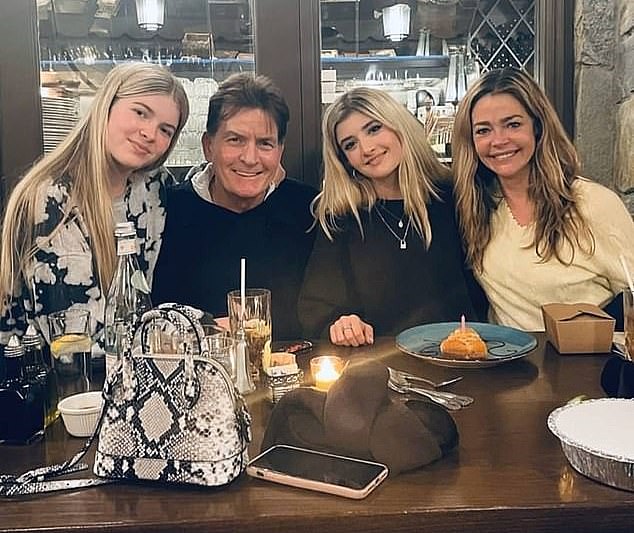 Denise and ex Charlie also share 18-year-old daughter Lola (far left)