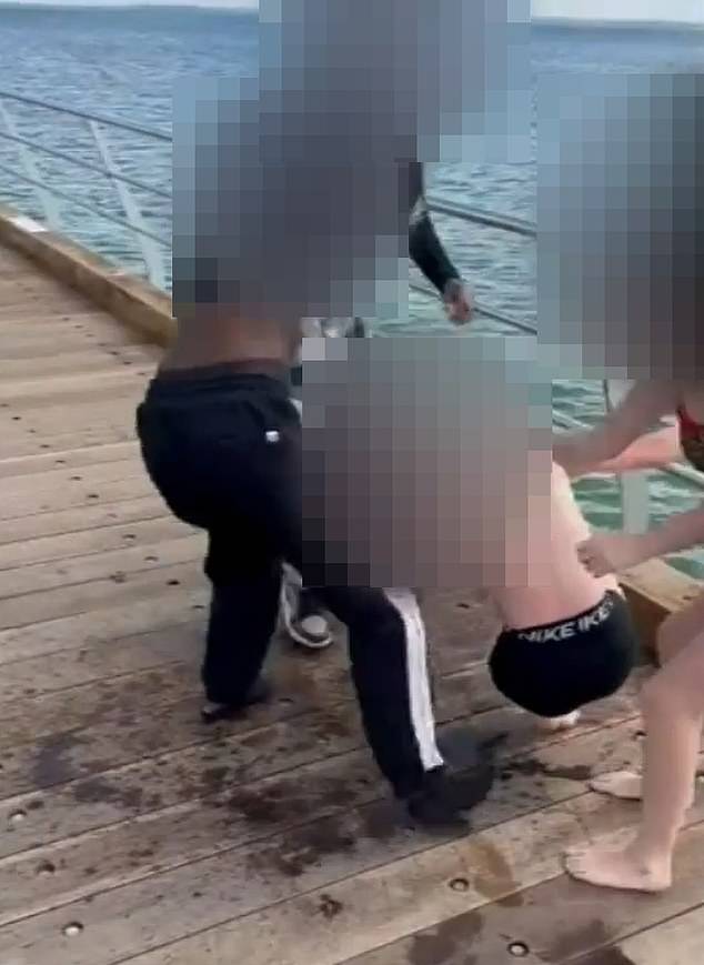 Dakota, 14, from Melbourne's west, was walking along Melbourne's Altona Pier with her friend when five older teenagers attacked her on Wednesday afternoon.