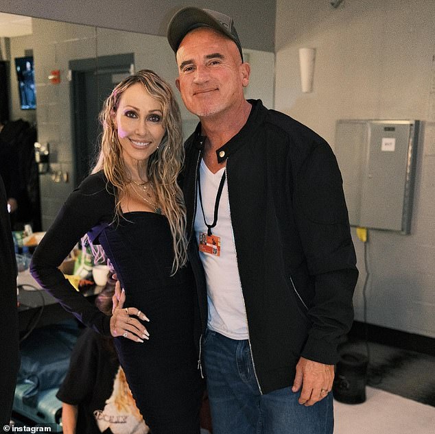 Dominic Purcell has paid a loving tribute to his wife Tish Cyrus amid the couple's ongoing drama with ex-daughter Noah.