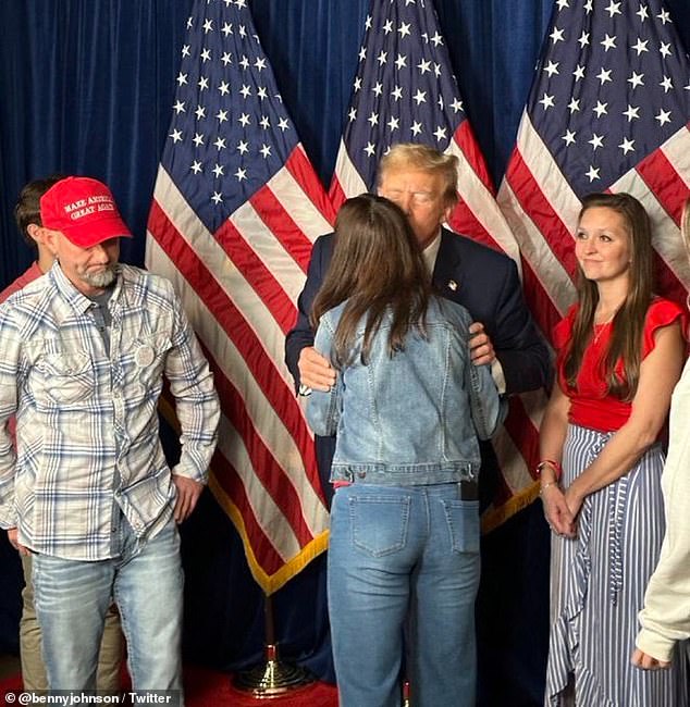 Donald Trump met backstage at his rally in Rome, Georgia, on Saturday with Laken Riley's family and friends, including the roommate who reported her missing when he went out for a run last month and never returned.