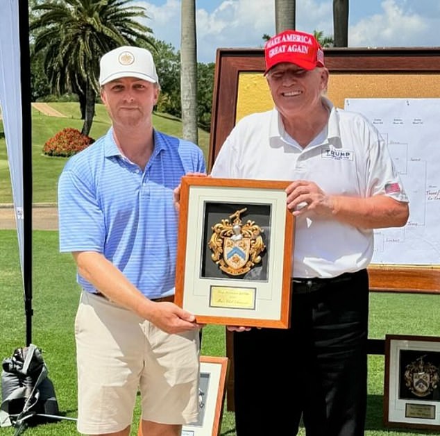 Donald Trump took to social media to celebrate his Club Championship victory this weekend