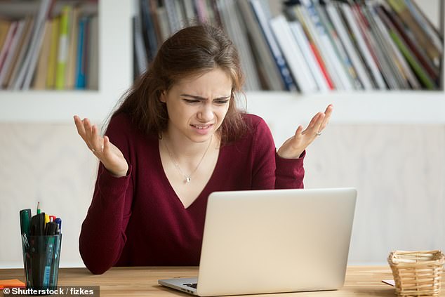 Confused: When the person who received the gift card went to Amazon's website to redeem it, she was stunned to find that the money had already been spent (stock image, posed by model)