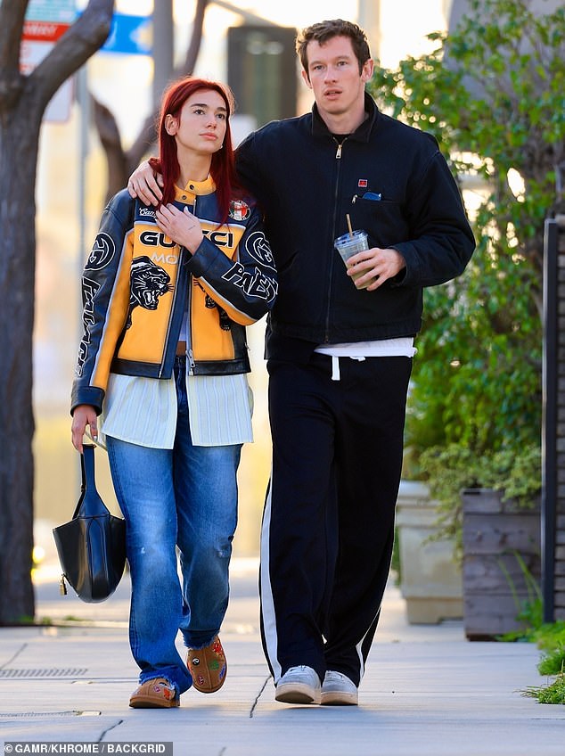 Dua Lipa was spotted with her actor boyfriend Callum Turner after sharing a romantic breakfast in Los Angeles early Friday morning