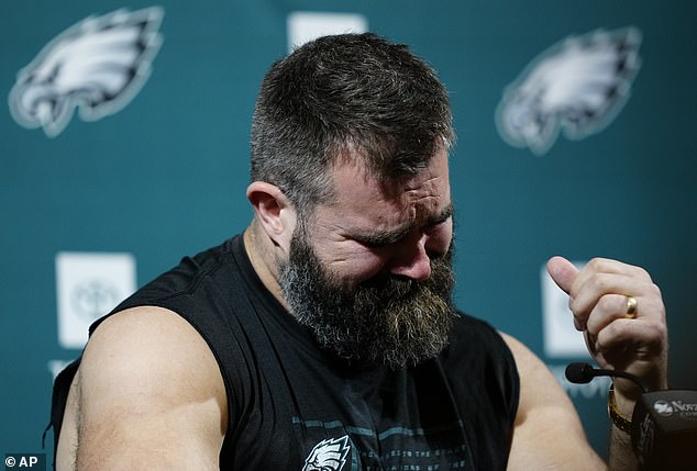Kelce announced his retirement from football in an emotional press conference this Monday