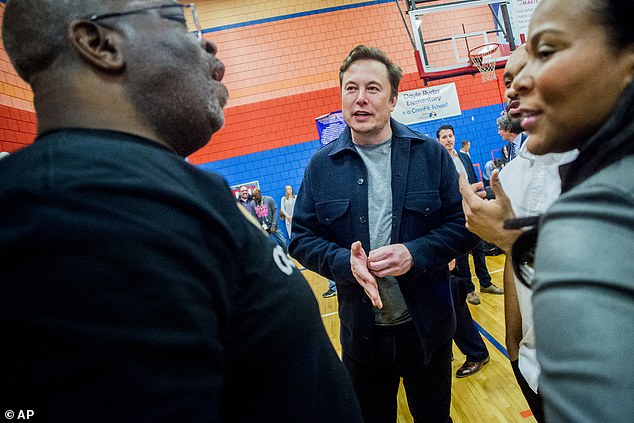 Elon Musk visiting Flint, Michigan, where he donated $1.25 million in 2019 to decontaminate the water supply for local schools
