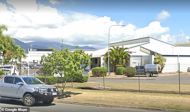 The Department of Transport and Main Roads office building (pictured) in Cairns was evacuated after staff fell ill on Thursday.