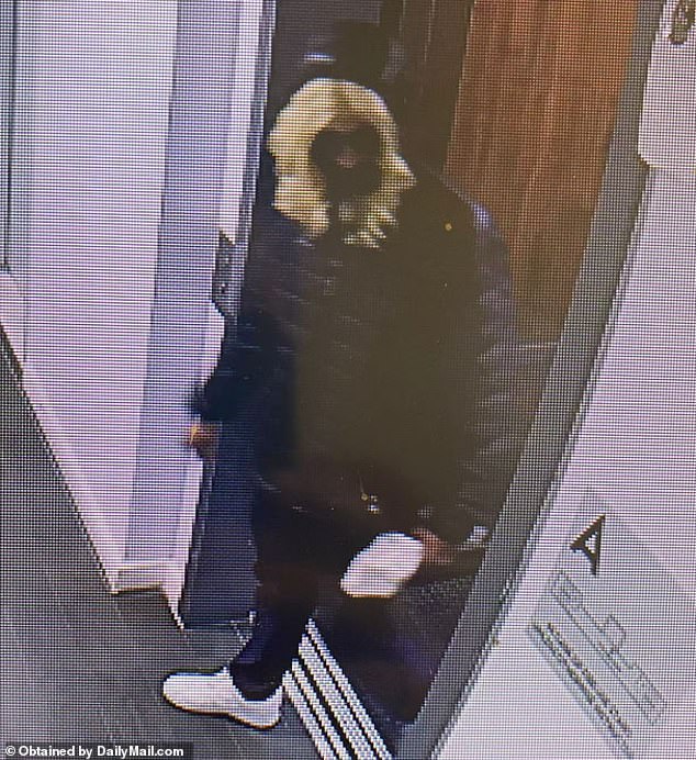 On the night of the alleged murder, the suspect was seen wearing a blonde wig at the apartment building, possibly as a disguise.
