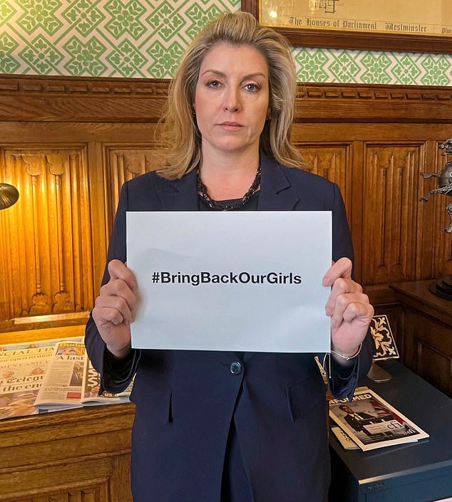 But apart from UK figures, including Commons leader Penny Mordaunt, celebrities who fought each other to pose with 'Bring Back Our Girls' posters in 2014 have remained silent.