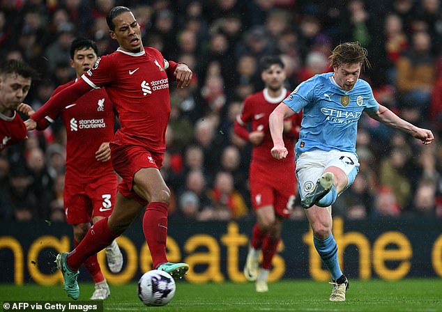 Fans praised Kevin De Bruyne's corner kick technique against Liverpool