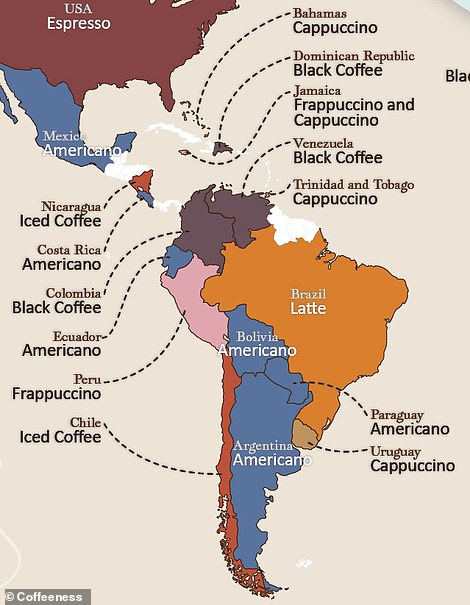 South America has a mix of coffee tastes